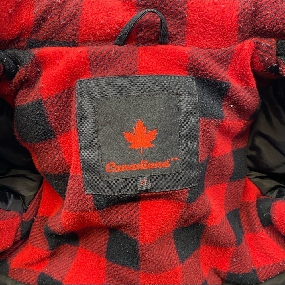 Canadiana Winter Coat Jacket Kids Size 3T Black 100% Polyester - Picture 5 of 8